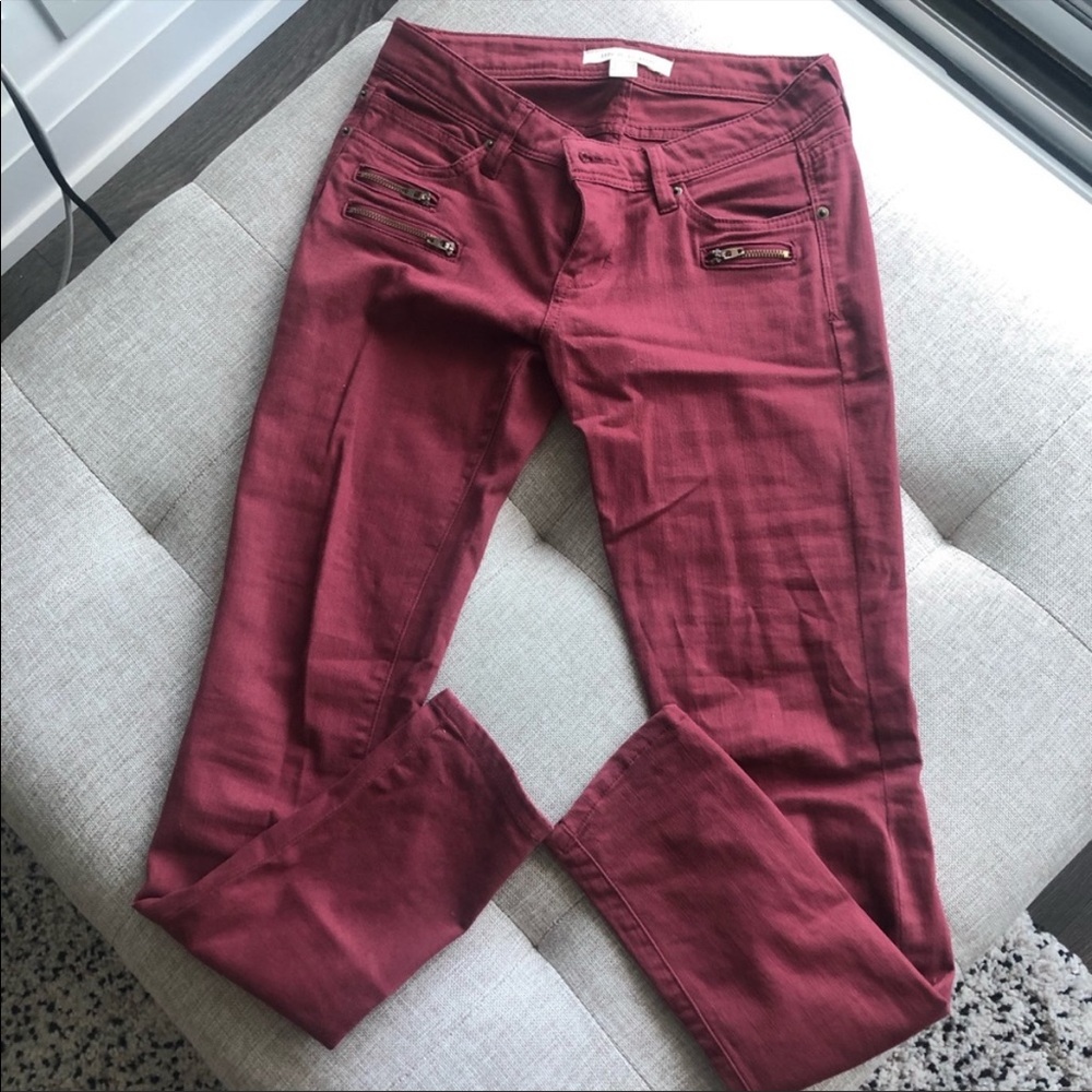 Burgundy Skinny Jeans